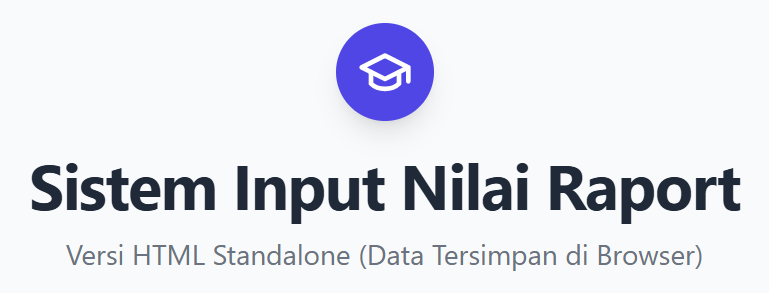 Aplikasi Entri Nilai Akhir Mata Pelajaran Berbasis Web HTML Offline